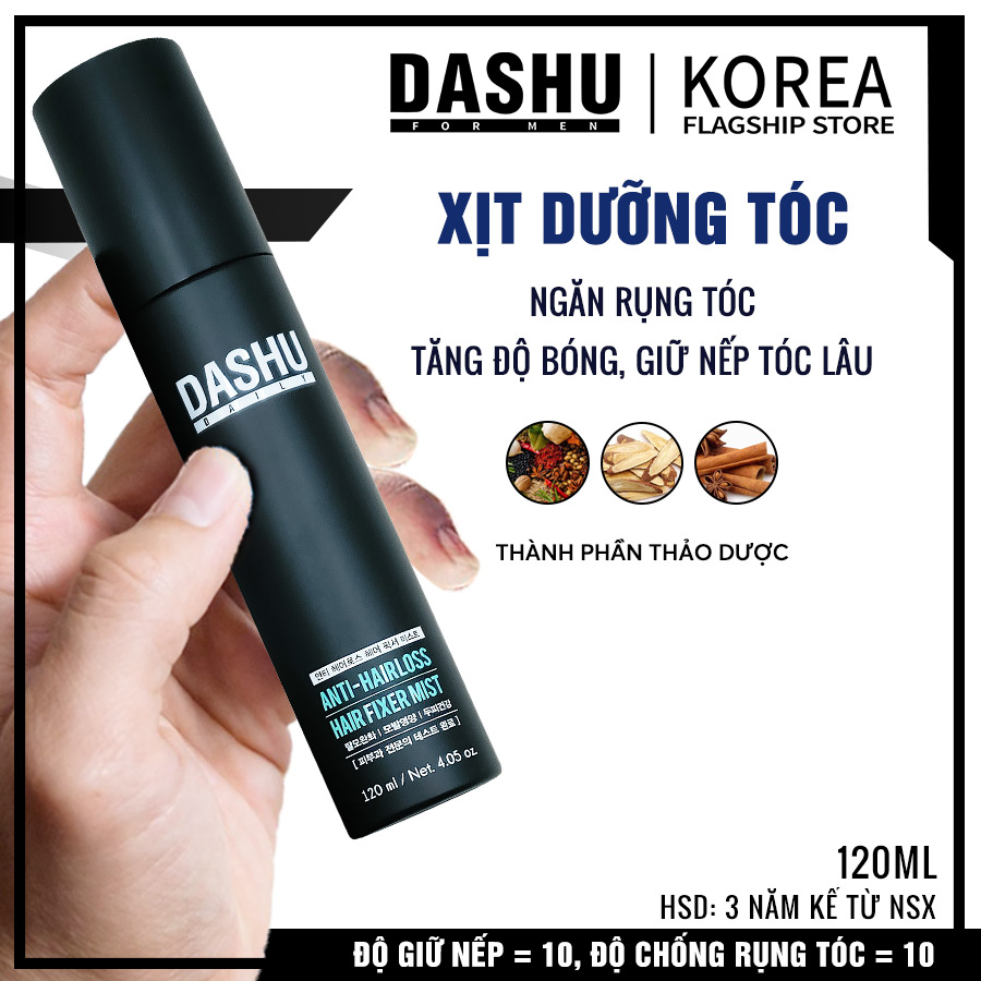 Xịt dưỡng tóc Anti Hair Loss Hair FIxer Mist, xit duong ngăn rụng tóc, cố định, tăng độ bám cho phấn phủ đen da đầu, triết xuất 9 loại thảo mộc tự nhiên bổ sung Protein giúp tóc khỏe, tăng độ đàn hồi, độ bóng, giữ nếp tóc lâu, dễ gội sạch.