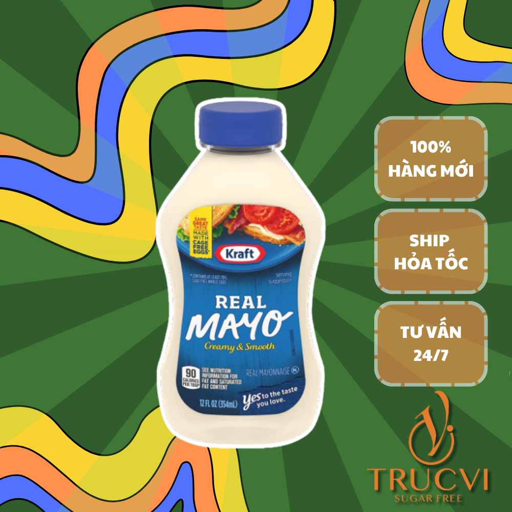 Sốt Mayo không đường Kraft lọ 354ml