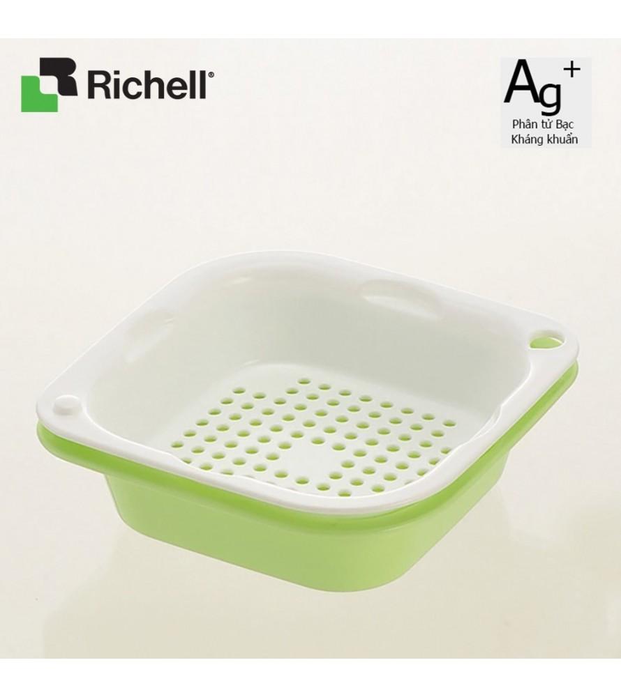 Bộ rổ chậu nhựa kháng khuẩn lei richell