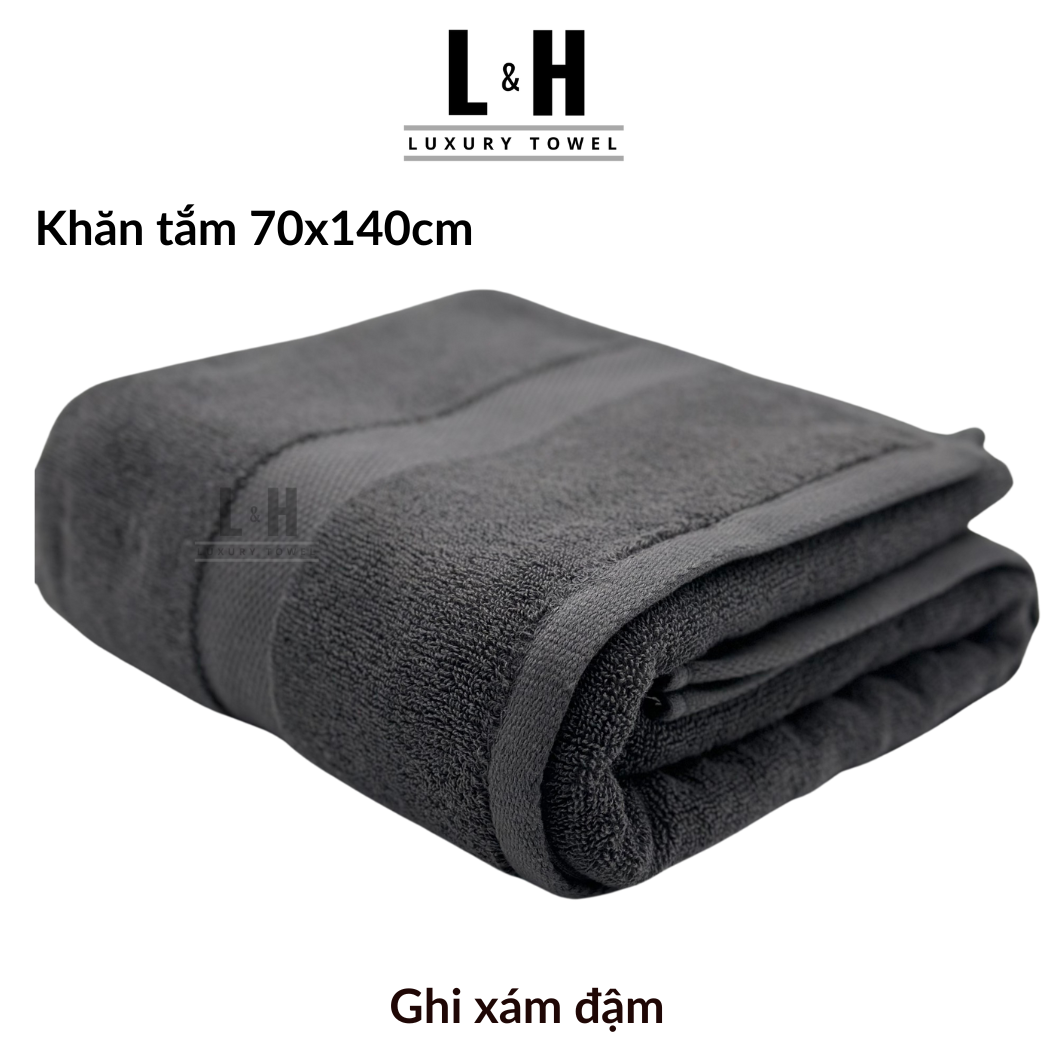  Khăn tắm to Kokoya 70x140cm cao cấp xuất hàn Basic thấm hút nước tốt không bám bông dày dặn 