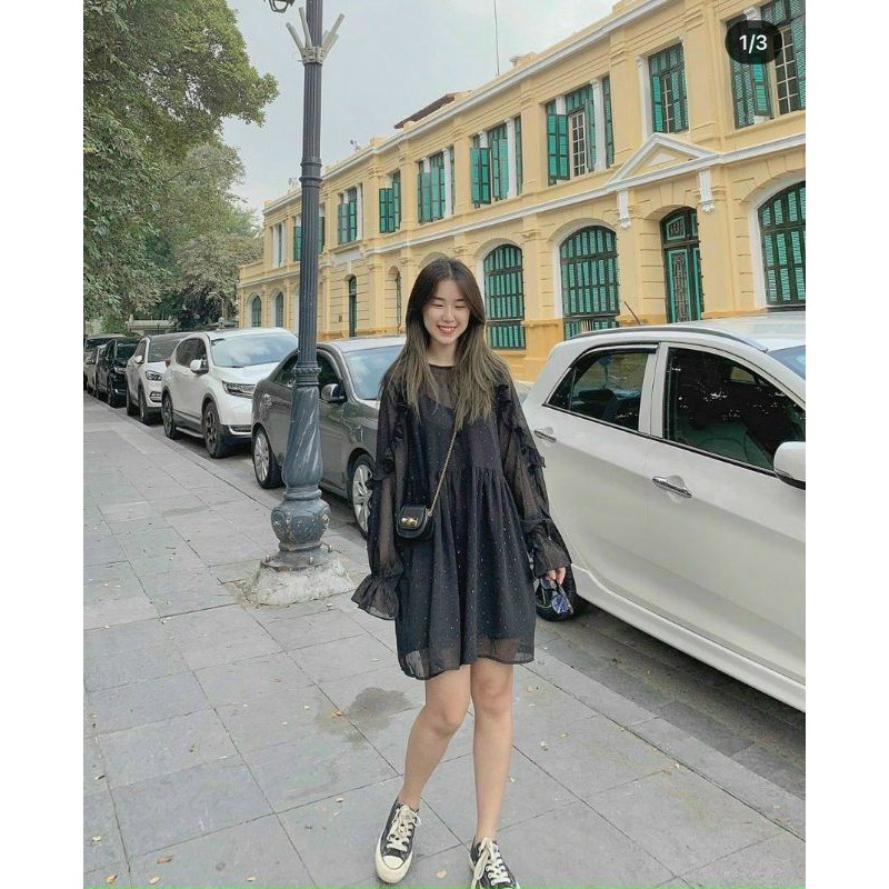 Đầm babydoll đen