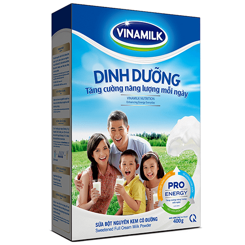 SỮA BỘT NGUYÊN KEM CÓ ĐƯỜNG VINAMILK DINH DƯỠNG 400G