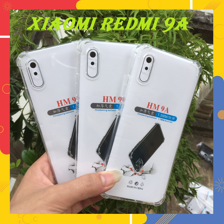 Ốp lưng xiaomi Redmi 9A dẻo trong Suốt chống sốc 4 Góc Cạnh