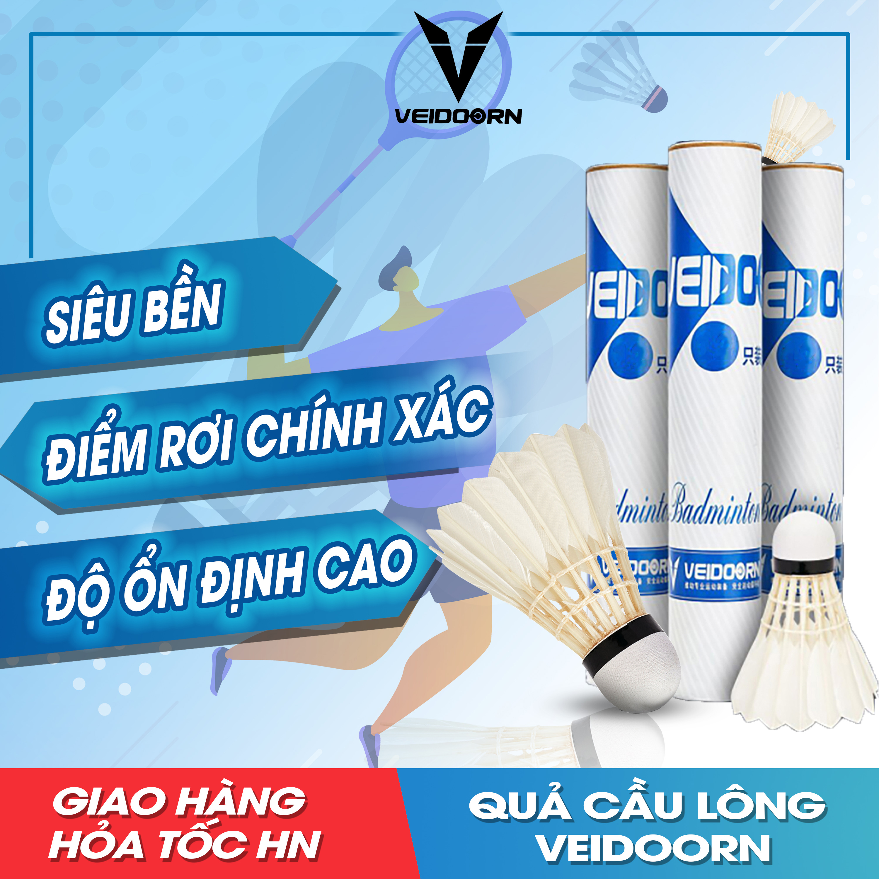 Quả cầu lông chính hãng veidoorn - ambervietnam