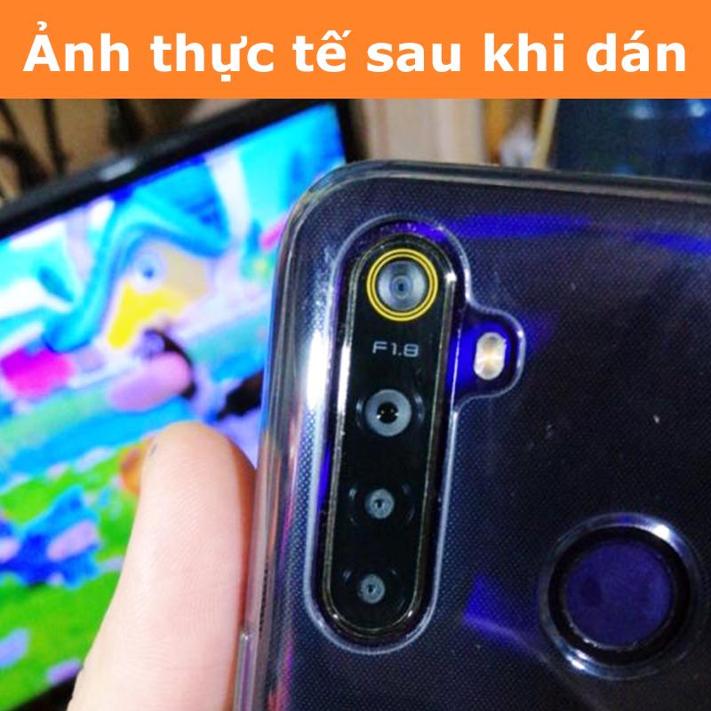 [HCM]Bộ 2 miếng dán cường lực camera Realme 5Q 5i 5s có kèm bộ vệ sinh cam