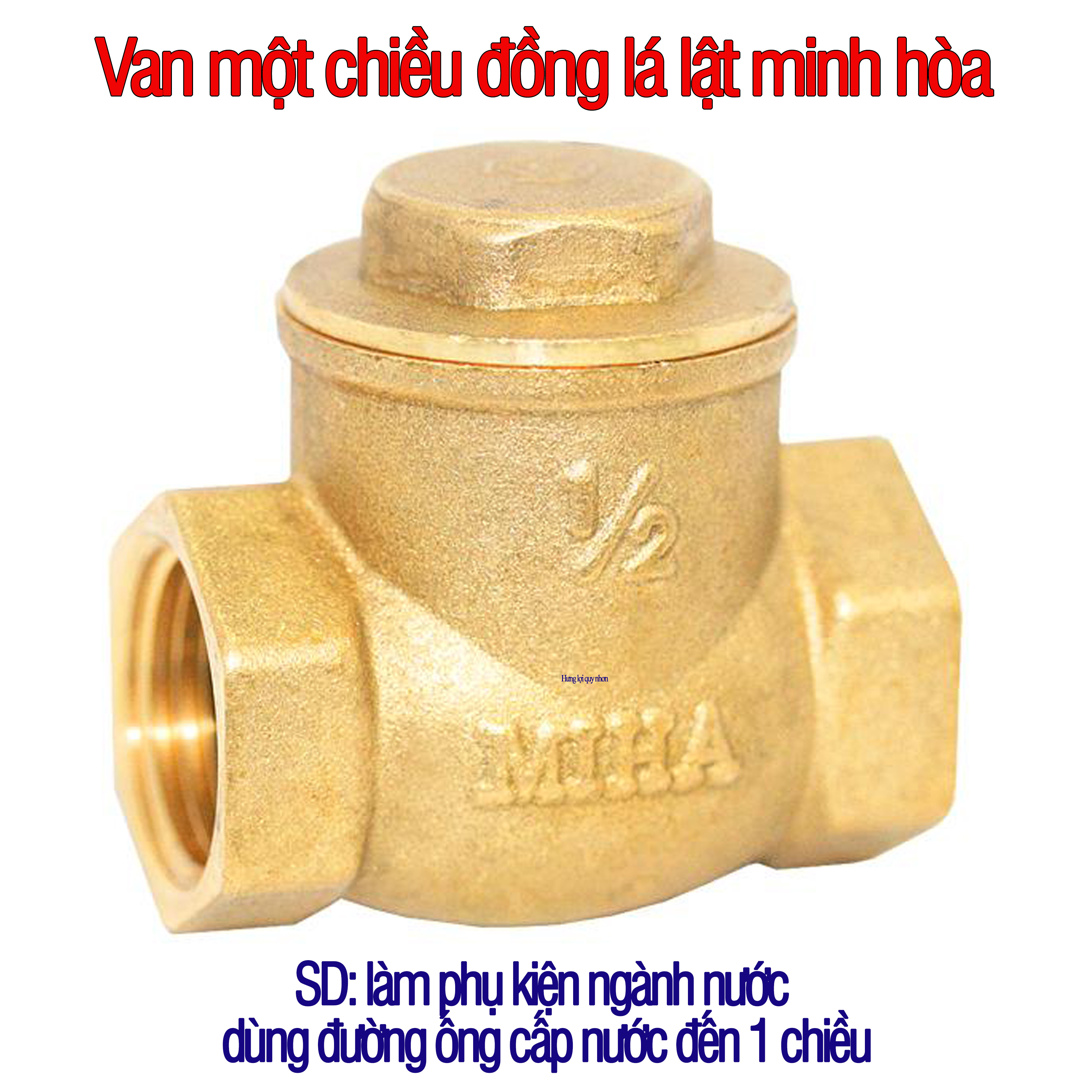 Van 1 chiều đồng lá lật Minh Hòa dùng cho phụ kiện ngành nước