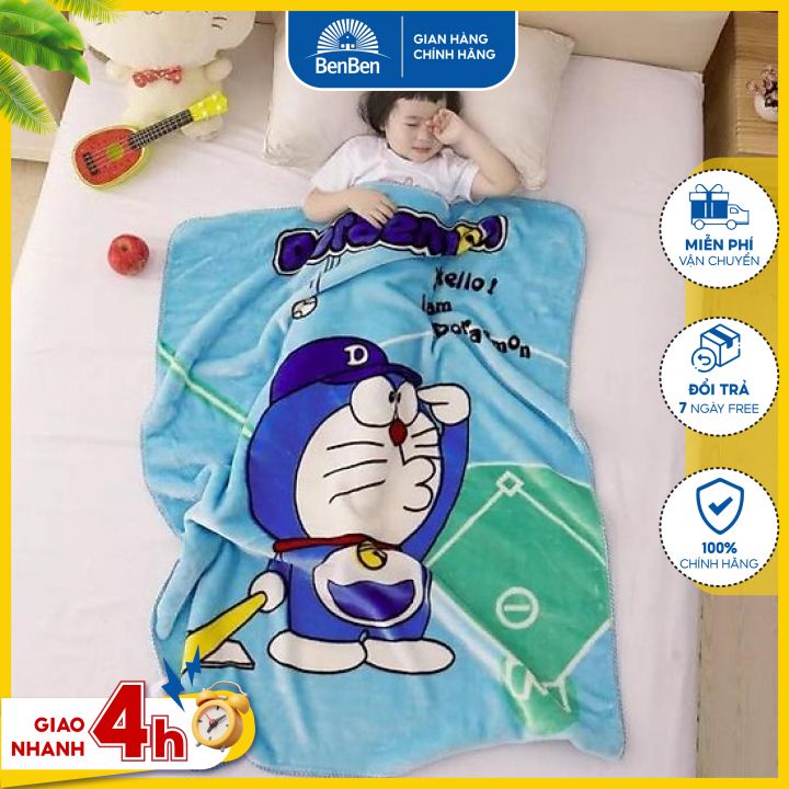 Chăn mền cho bé vải cotton nhung mềm mịn hàng Việt Nam cao cấp (100 x 80cm) dễ vệ sinh và bảo quản - Ben Ben - chăn mẫu giáo, chăn mầm non
