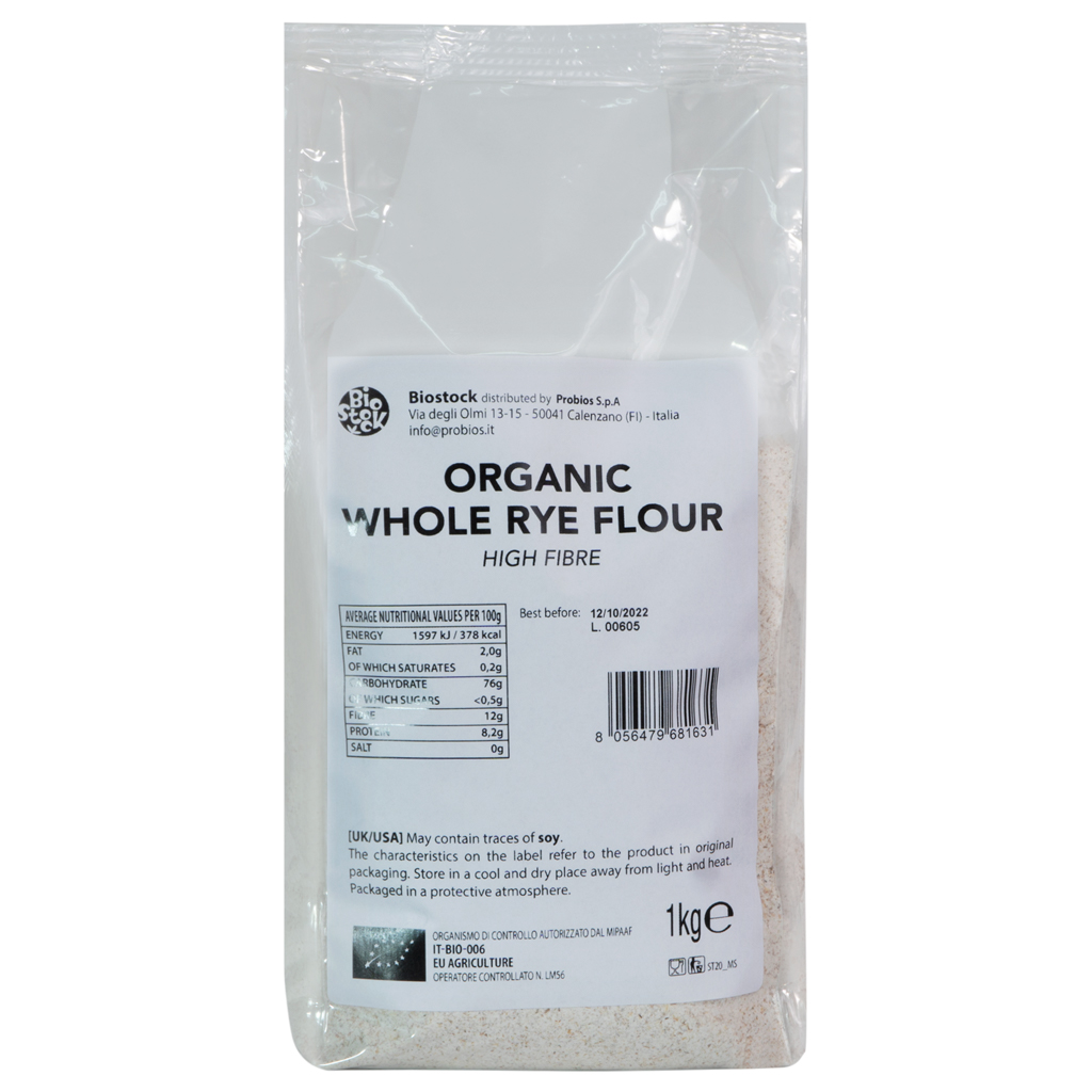 Bột lúa mạch đen nguyên cám hữu cơ 1kg organic whole rye flour