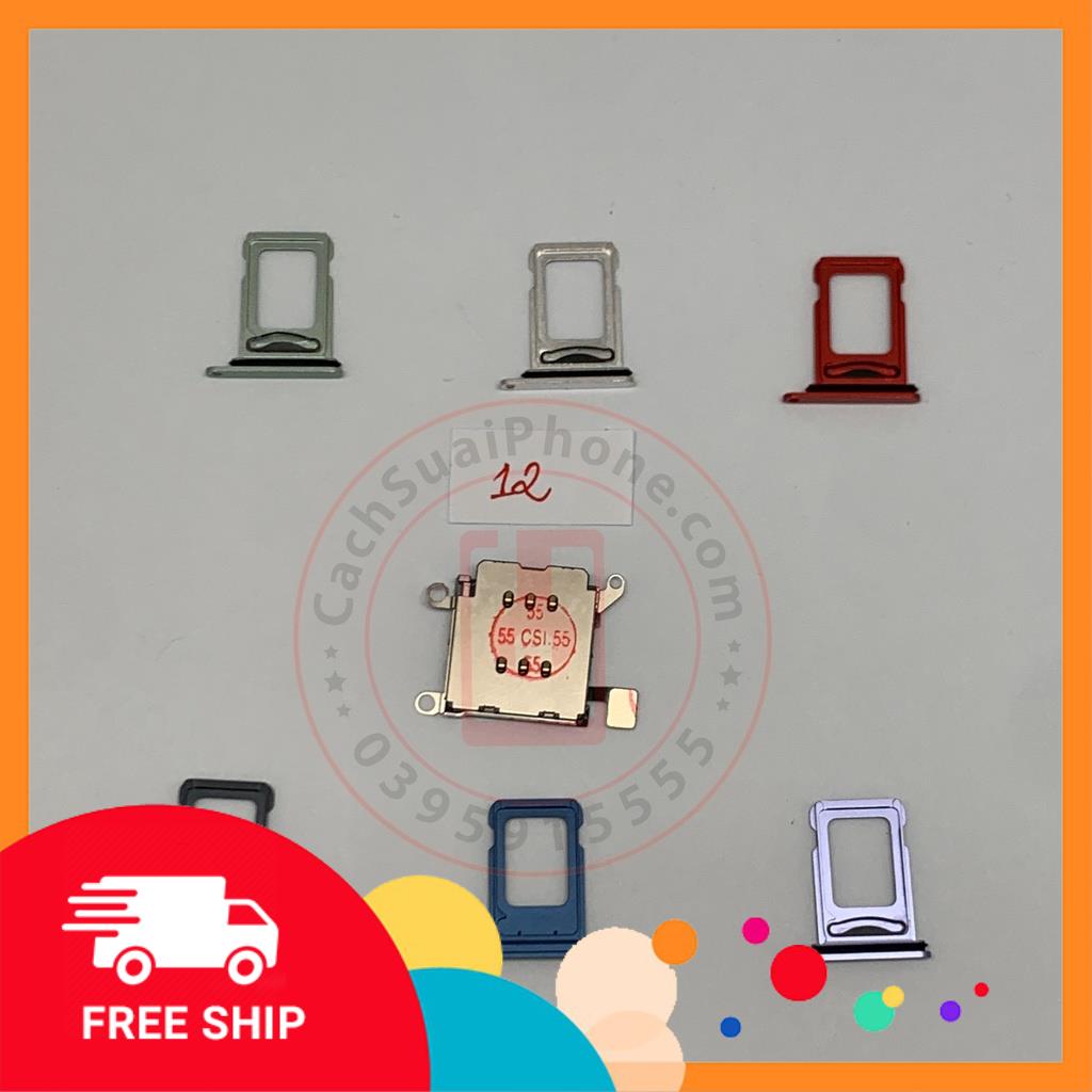 Ổ 2 sim và khay 2 sim ip 12