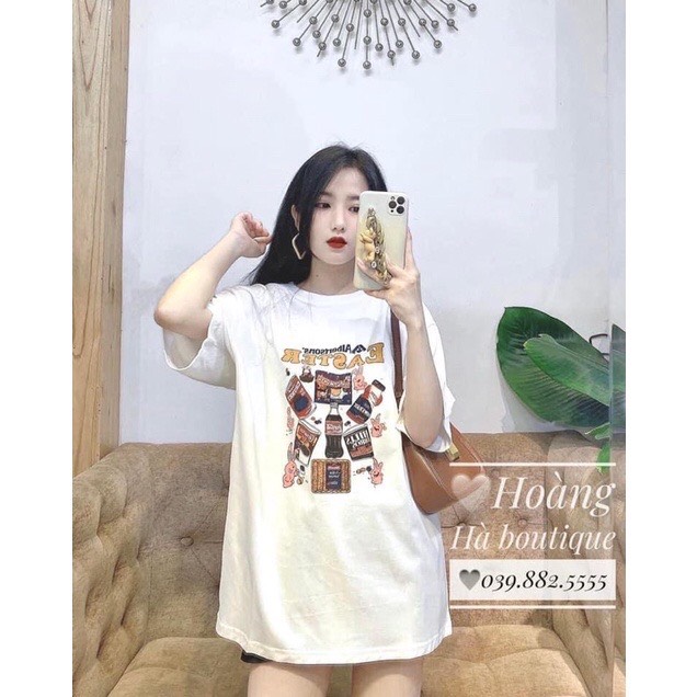 Áo phông cotton hình nước ngọt in chữ EAST, form rộng, phong cách trẻ trung, năng động dành cho nàng