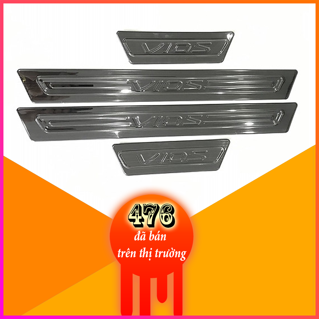 Nẹp Bước chân Ngoài chống xước cửa xe Toyota Vios 2019,có vi deo và hình ảnh sản phẩm thật