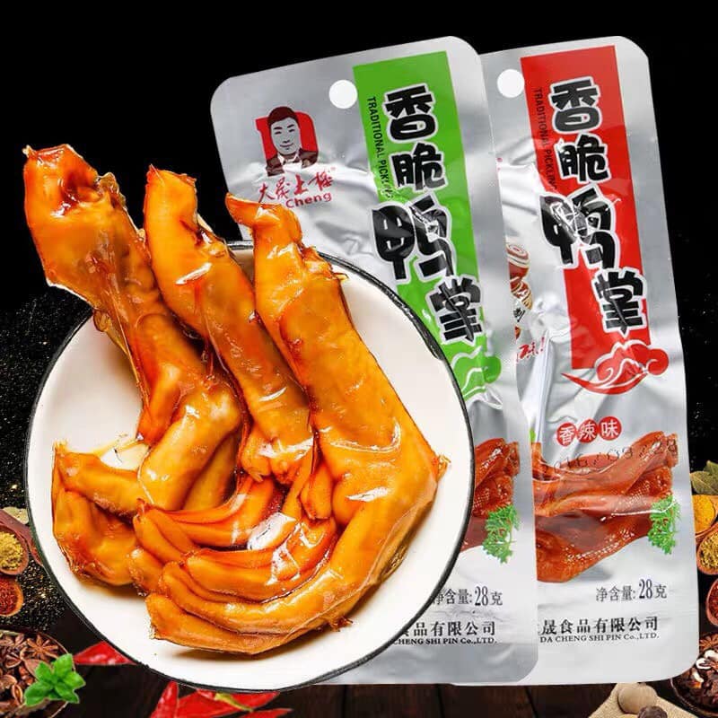 Chân vịt cay Tứ Xuyên Dacheng ,trải nghiệm hương vị độc đáo, lạ miệng.