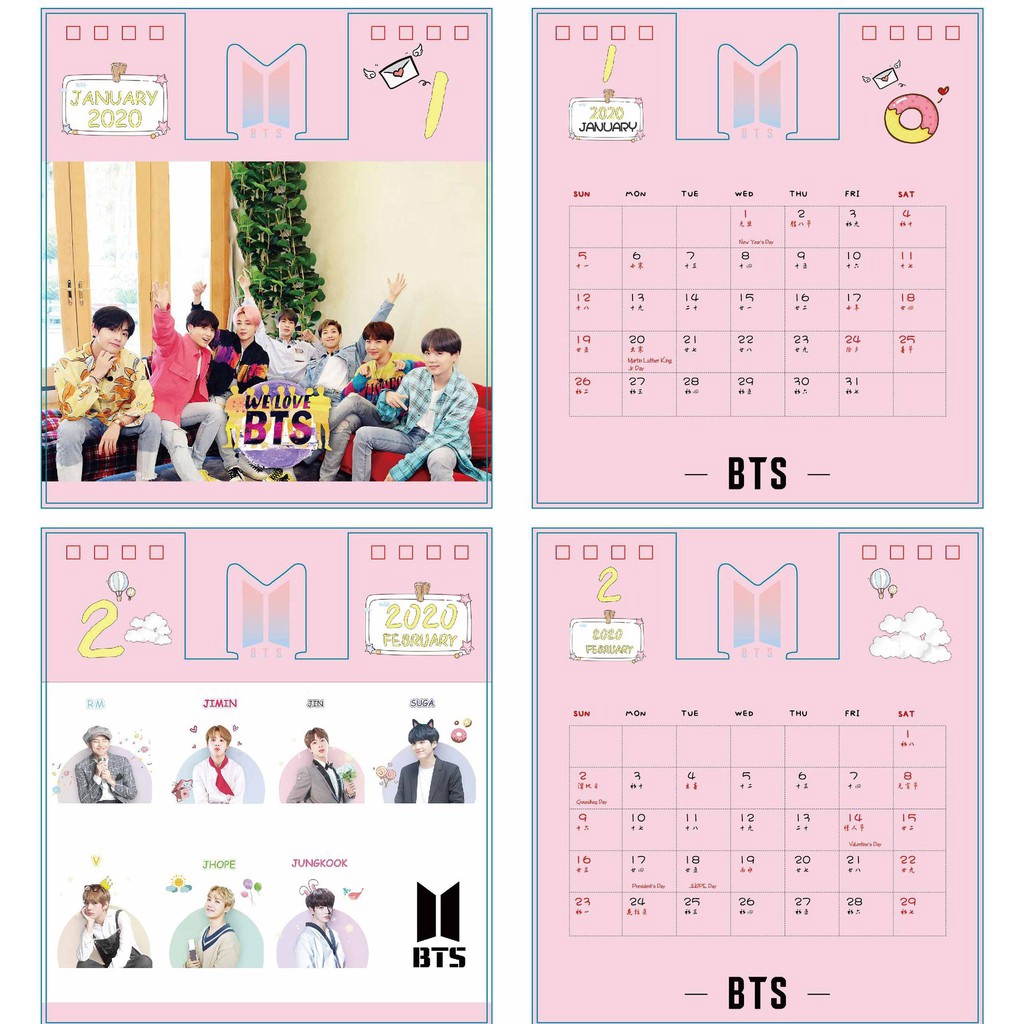 Lịch để bàn BTS