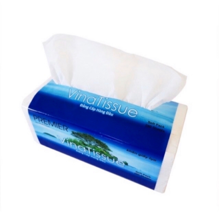 Combo 10 sp Khăn giấy rút vina Tissue 280 tờ 2 lớp chính hãng.
