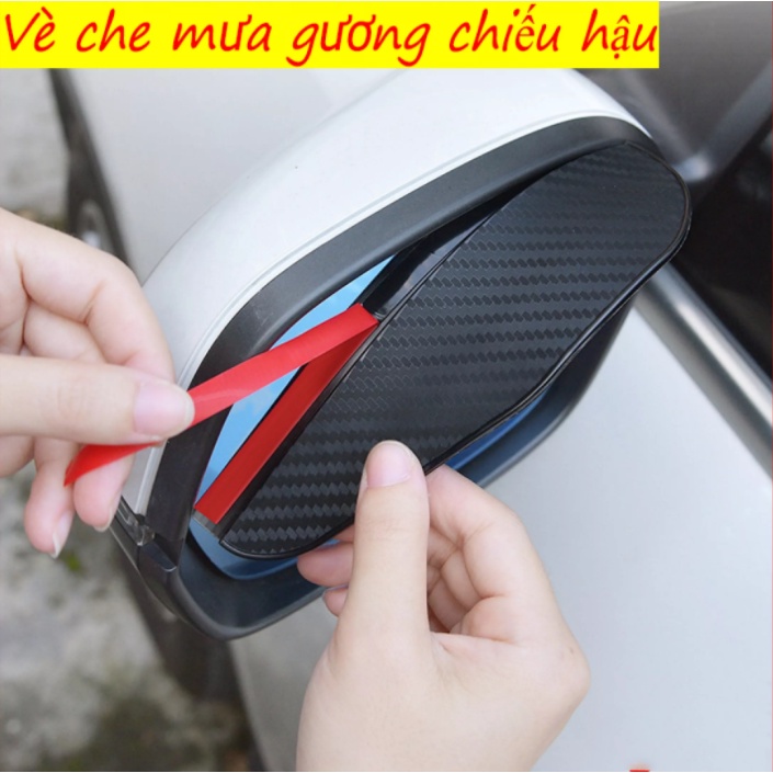 Vè che mưa gương chiếu hậu chống bám nước bằng sợi carbon - Bình An Auto - Phụ Kiện Đồ Chơi Xe Hơi