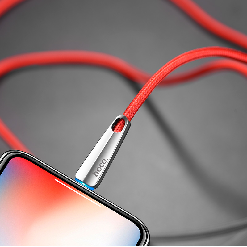 Cáp sạc nhanh lightning hoco u79 tự ngắt cho iphone/ipad tự ngắt khi pin đầy chống chai pin iphone 7plus x xs xs max