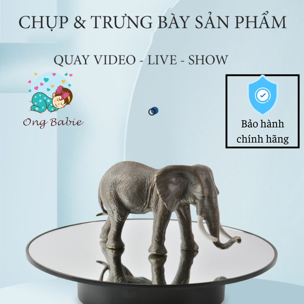 Bàn xoay trung bày sản phẩm 25cm 360 Độ Đế xoay điện trưng bày chụp ảnhquay videos sản phẩm