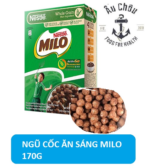 Bánh ngũ cốc Milo Nestle vị cacao ăn sáng dinh dưỡng hộp 170gr ít calo