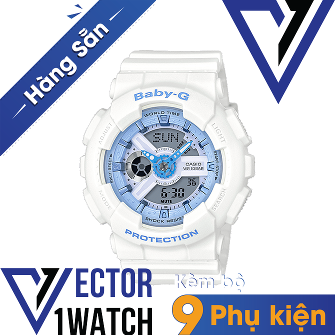 Đồng hồ thể thao nữ baby-g ba-110be-7a full phụ kiện