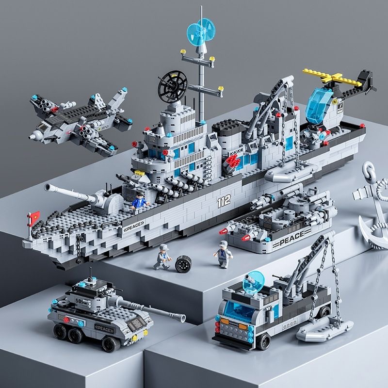 [HOÀN TIỀN  6%]Bộ đồ chơi xếp hình lắp ráp tàu chiến tàu hải quân chiến hạm 1000 chi tiết chuẩn - đồ chơi giáo dục phát triển tư duy