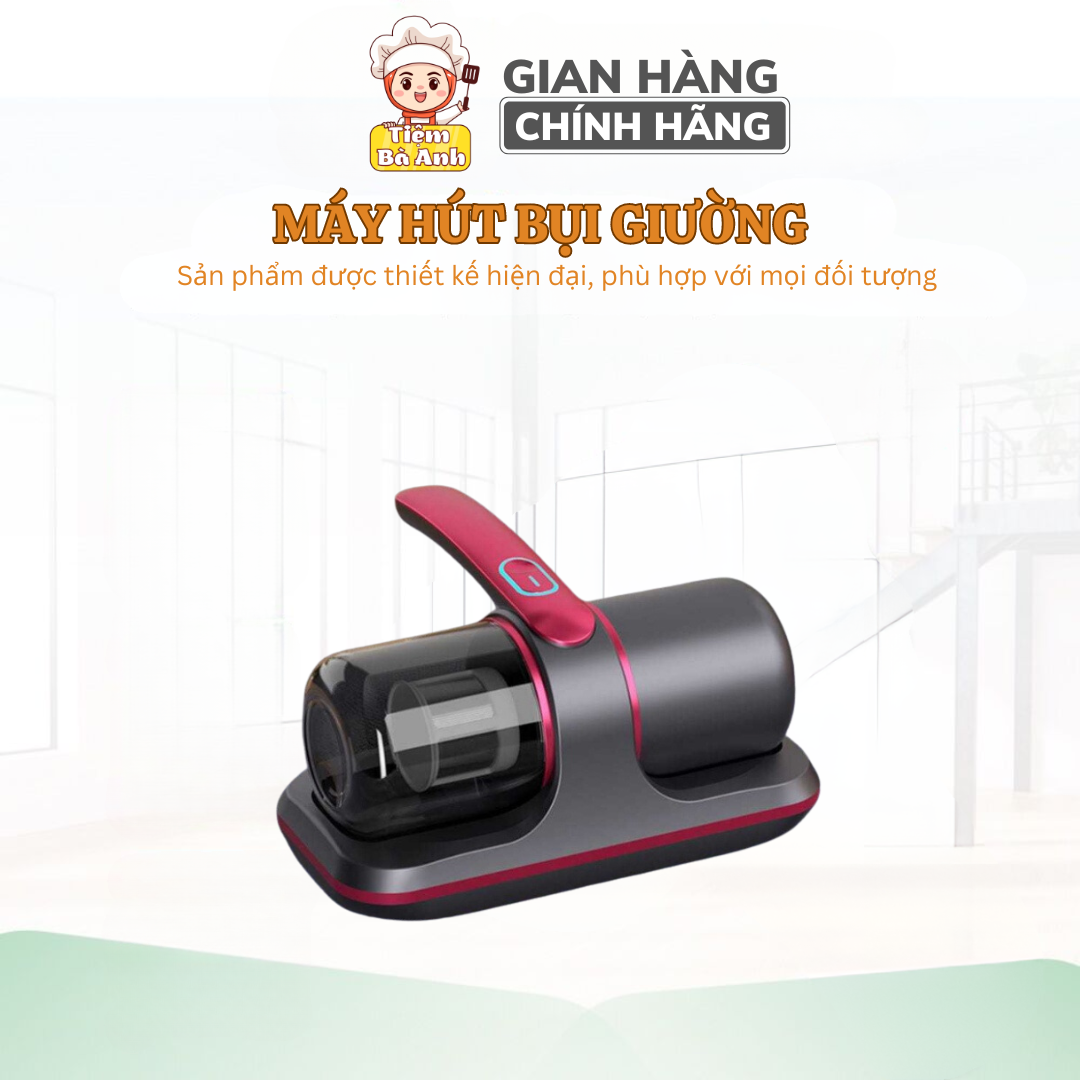 Máy Hút Bụi Giường, Máy Hút Bụi Giường Nệm Bụi Mịn Diệt Khuẩn Đèn UV Sạc Pin Tiện Dụng Không Tiếng Ồn, Bảo Hành 12 Tháng