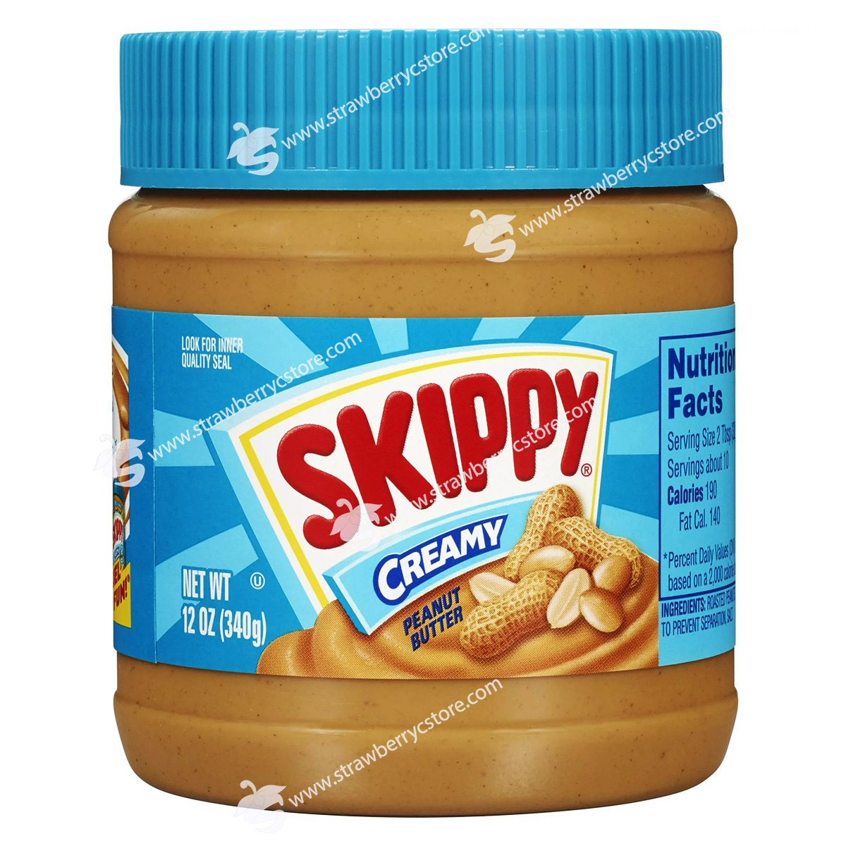 Bơ đậu phộng dạng kem mịn skippy creamy peanut butter, hũ 340g