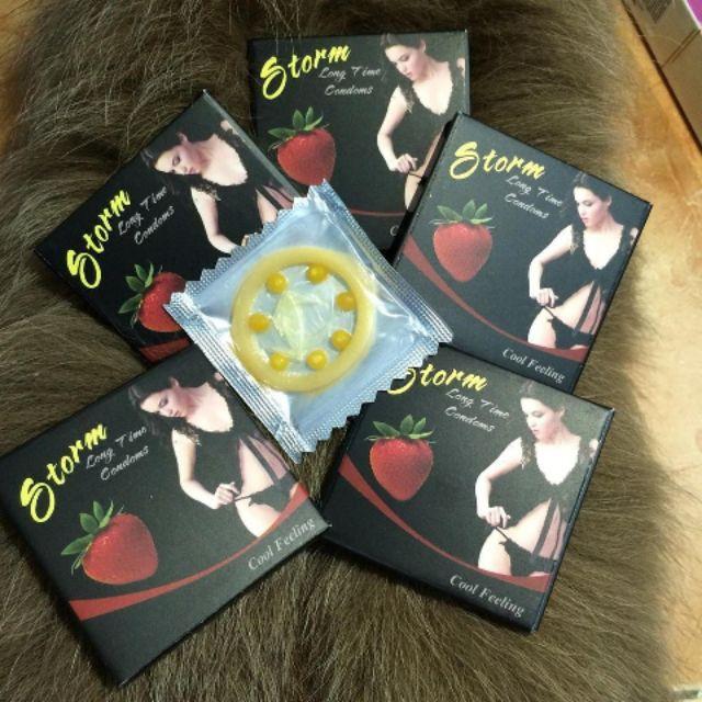 Bộ 5 Bao cao su Storm Thái Lan ( 7 bi) thiết kế phần đầu 7 bi