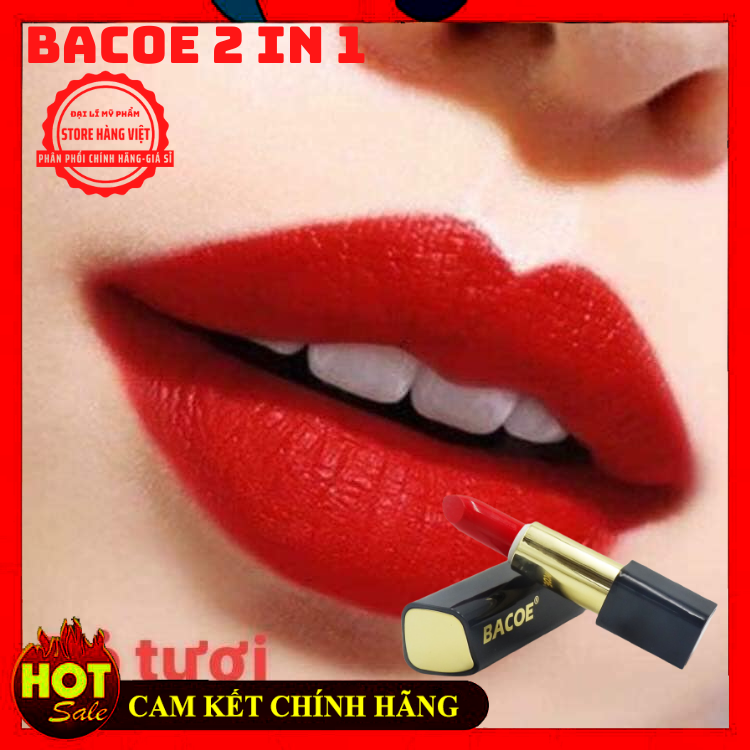 SON MÀU ĐỎ TƯƠI BACOE - SON MÔI BACOE - SON BACOE LIPTICK - SON LÌ 2 TRONG 1 BACOE - SON MÔI CHÍNH HÃNG - STORE HÀNG VIỆT