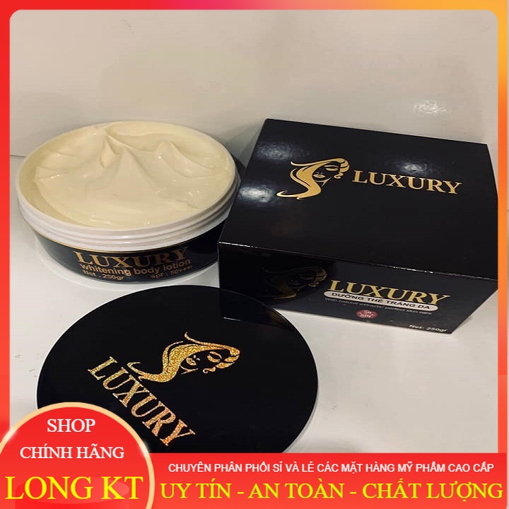 Chính hãng - Kem Trắng Da Body Luxury  Đen Khoáng Chất hàng công ty (cực thơm, cực trắng) Kem body dưỡng trắng da toàn thân