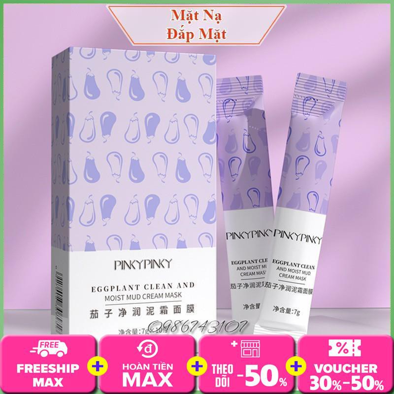 Mặt nạ bùn cà tím PINKYPINKY Eggplant Clean and Moist Mud Cream Mask dưỡng ẩm kiểm soát dầu