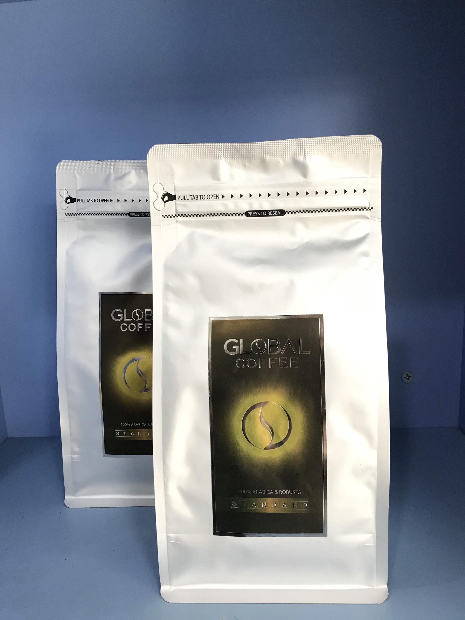 Cà phê rang xay 100% nguyên chất golbal coffee standard 100% robusta và arabica