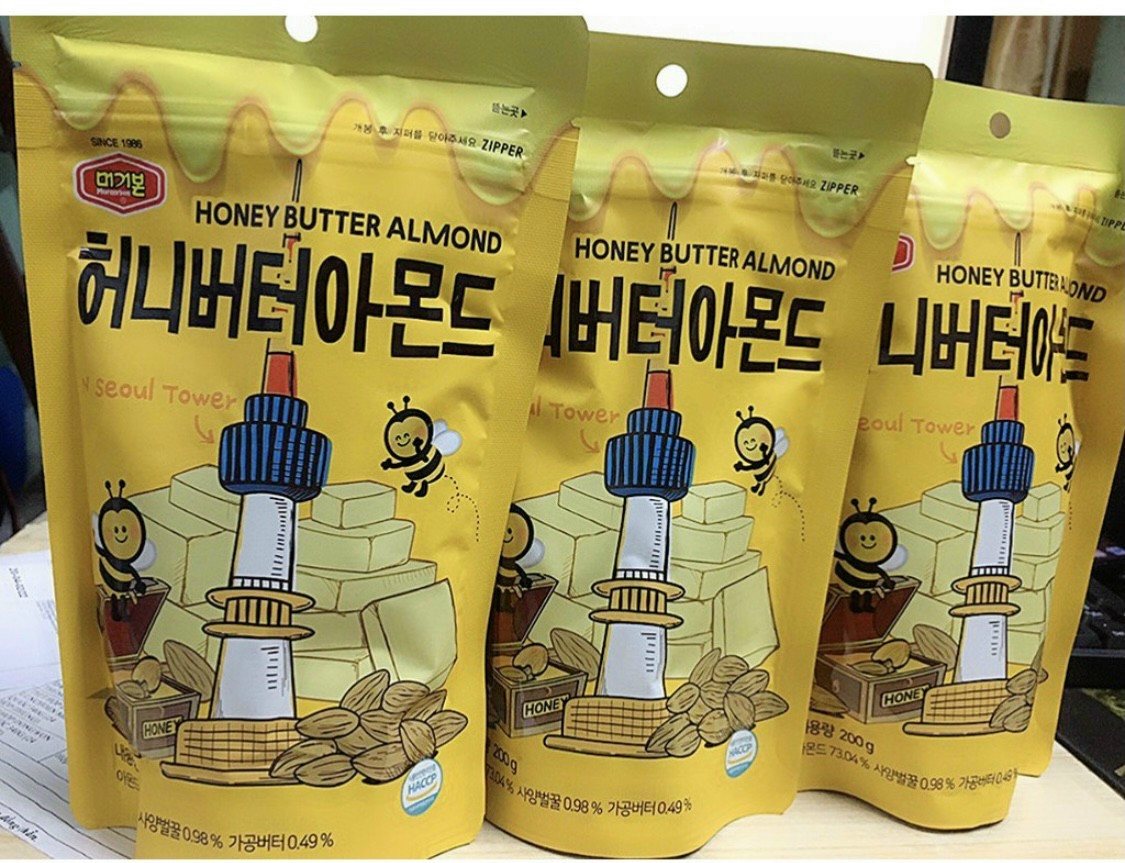 Hạt hạnh nhân tẩm bơ mật ong hàn quốc