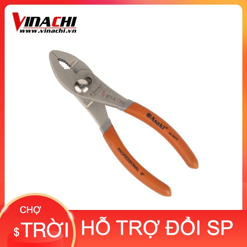 Kìm hai lỗ asaki ak8373 - 6in - 1 cái cao cấp