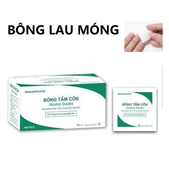 Combo 3 miếng bông tẩm cồn lau móng