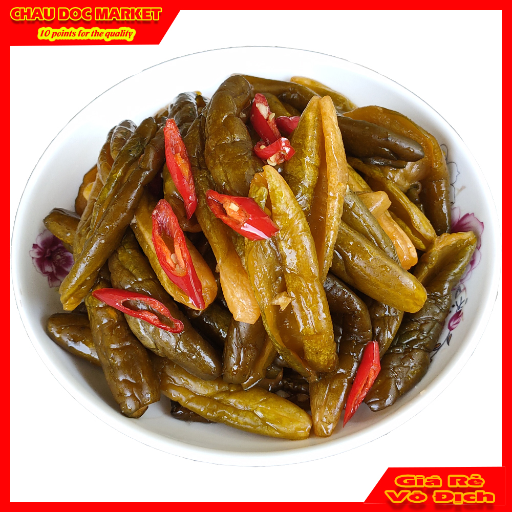 Dưa mắm dưa leo nguyên miếng chưa trộn đã ngâm nước cốt mắm thơm ngon hủ 500gr