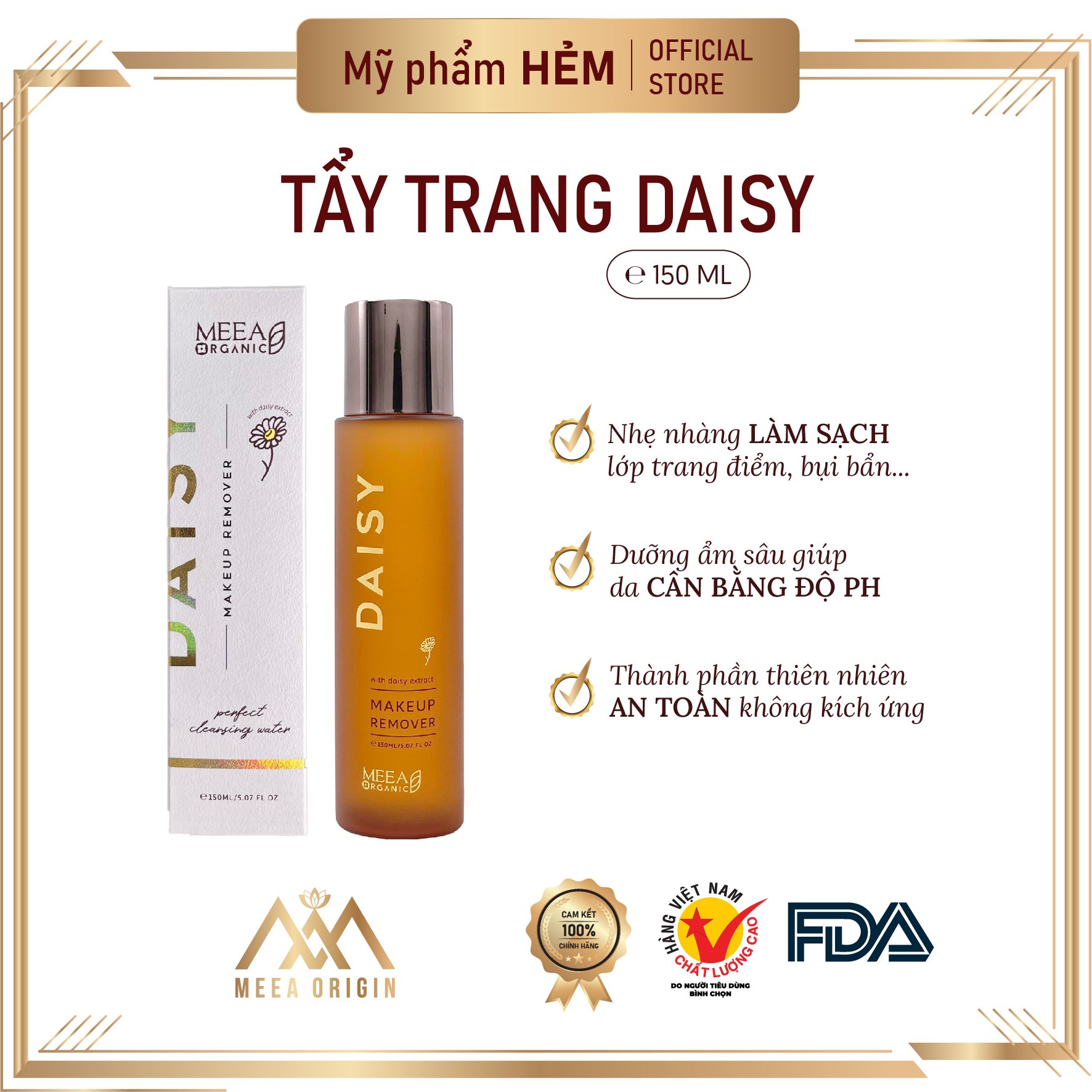 Tẩy trang daisy hoa cúc meea toner