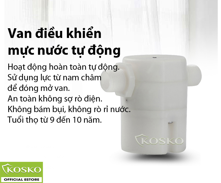 Van nước tự động - van phao cơ thông minh thế hệ mới chống tràn tự động ngắt nước (Tặng Lưới Lọc Rác) (Bảo hành 12 tháng – 1 đổi 1 trong vòng 7 ngày) Dạng ngang phi 21