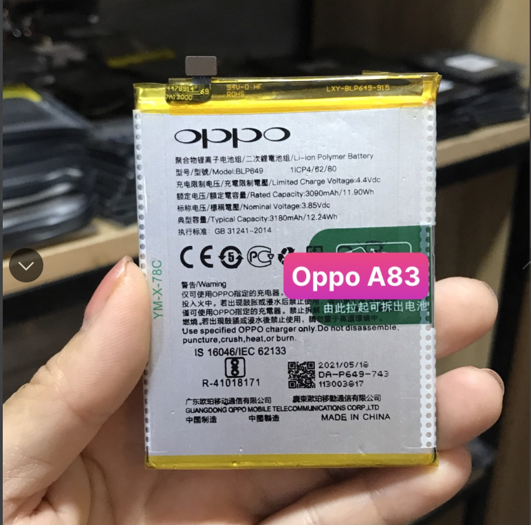 Pin oppo a83 mã blp649 pin zin dung lượng 3180mah
