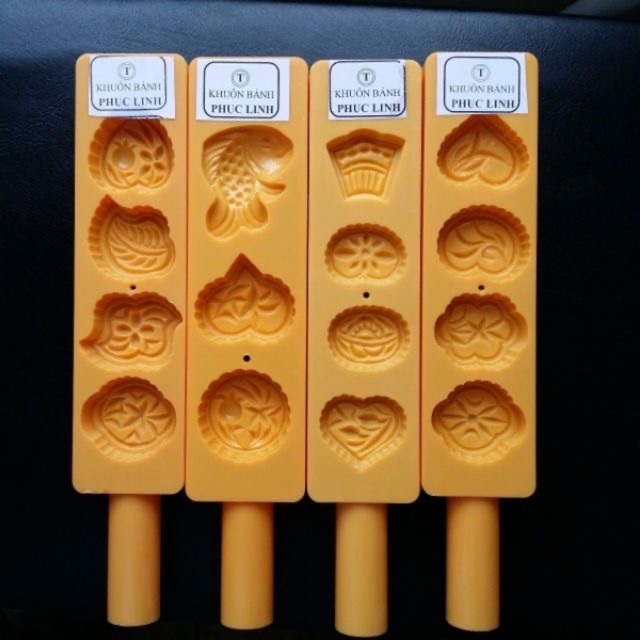 Bộ 4 khuôn làm bánh phục linh, trung thu mini kiểu dáng đa dạng đẹp mắt