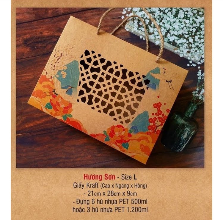 Hộp giấy kraft Hương Sơn size L