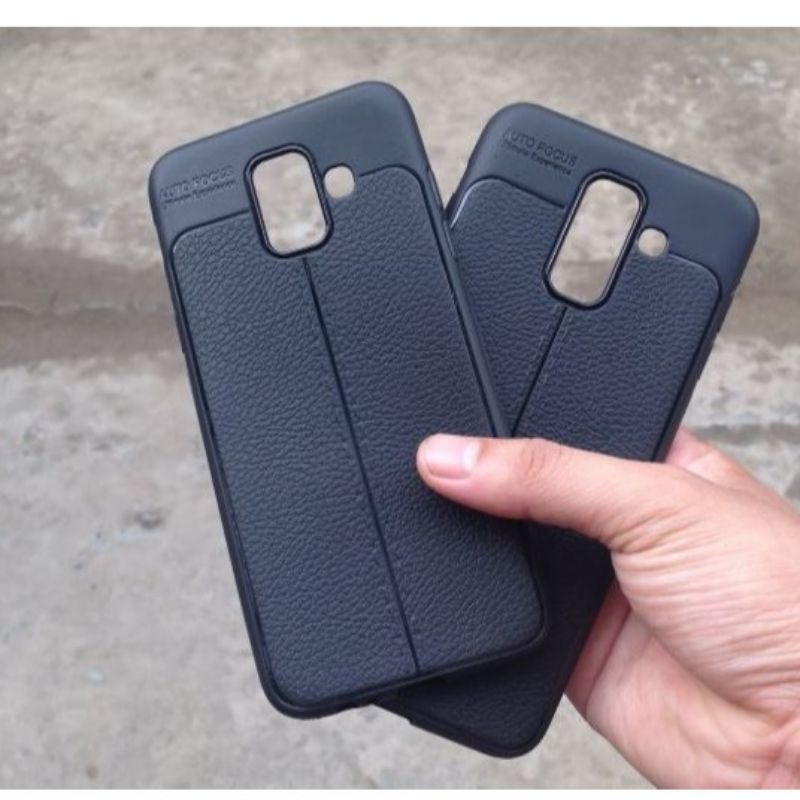 Ốp lưng samsung galaxy a6 2018/a6 plus 2018 silicon giả da, chống sốc auto focus
