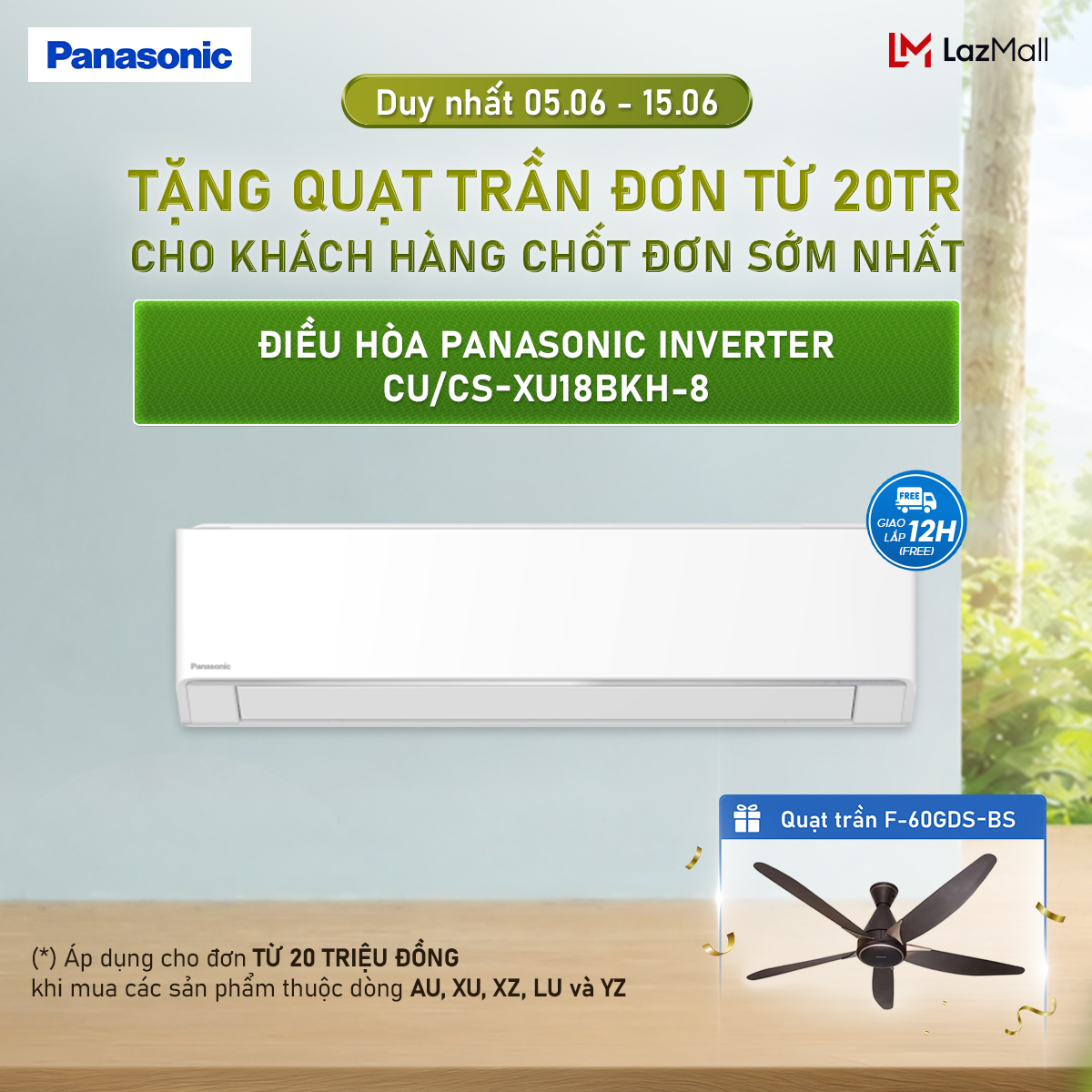 [ SẴN HÀNG MIỀN NAM] [Trả góp 0%]Máy lạnh/Điều hòa Panasonic Inverter CU/CS-XU18BKH-8 - 2HP - Một chiều - Eco AI - Lọc sạch không khí NanoeX - Kết nối wifi