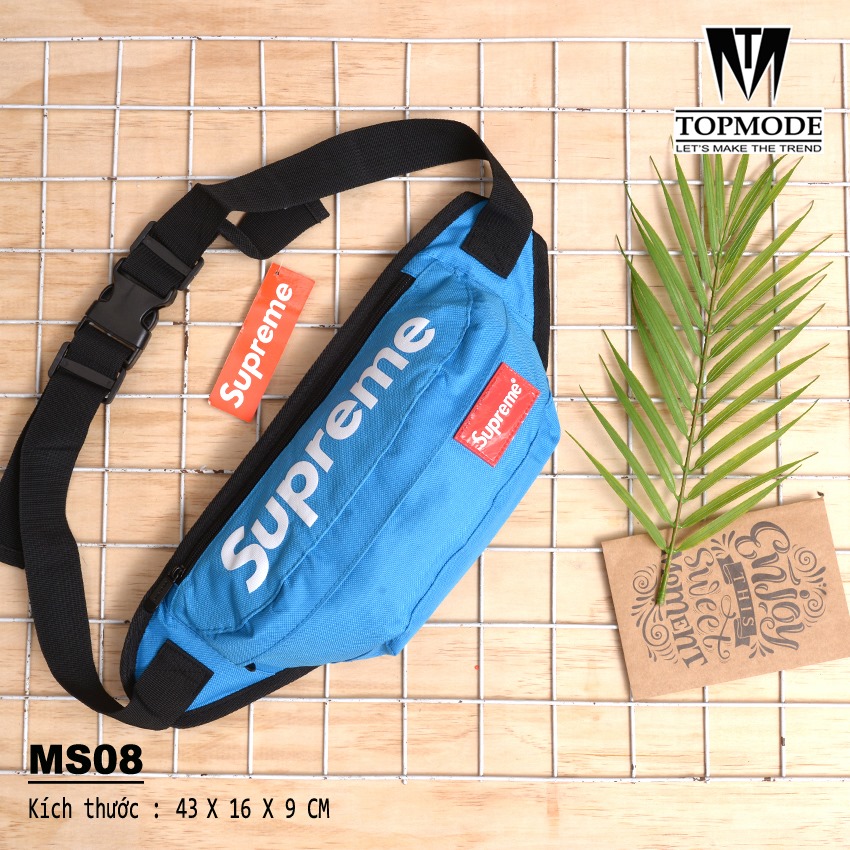 Túi đeo chéo nam thời trang - Túi bao tử SUPREME - Chống thấm nước