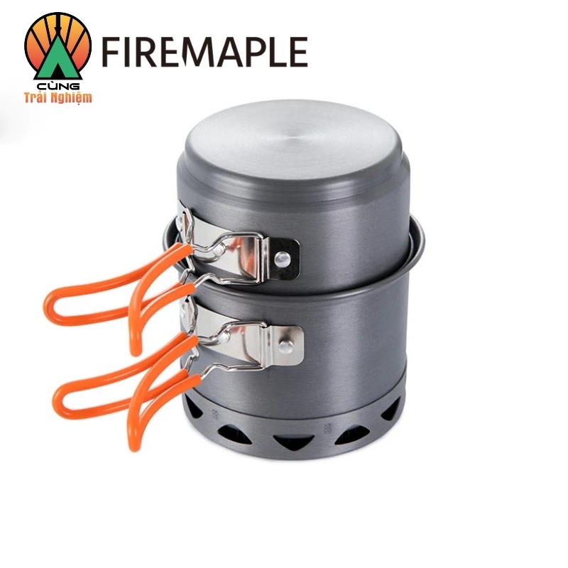Combo nồi nấu ăn 2 trong 1tiện lợi chuyên dụng dã ngoại fire maple fmc-217 gọn nhẹ