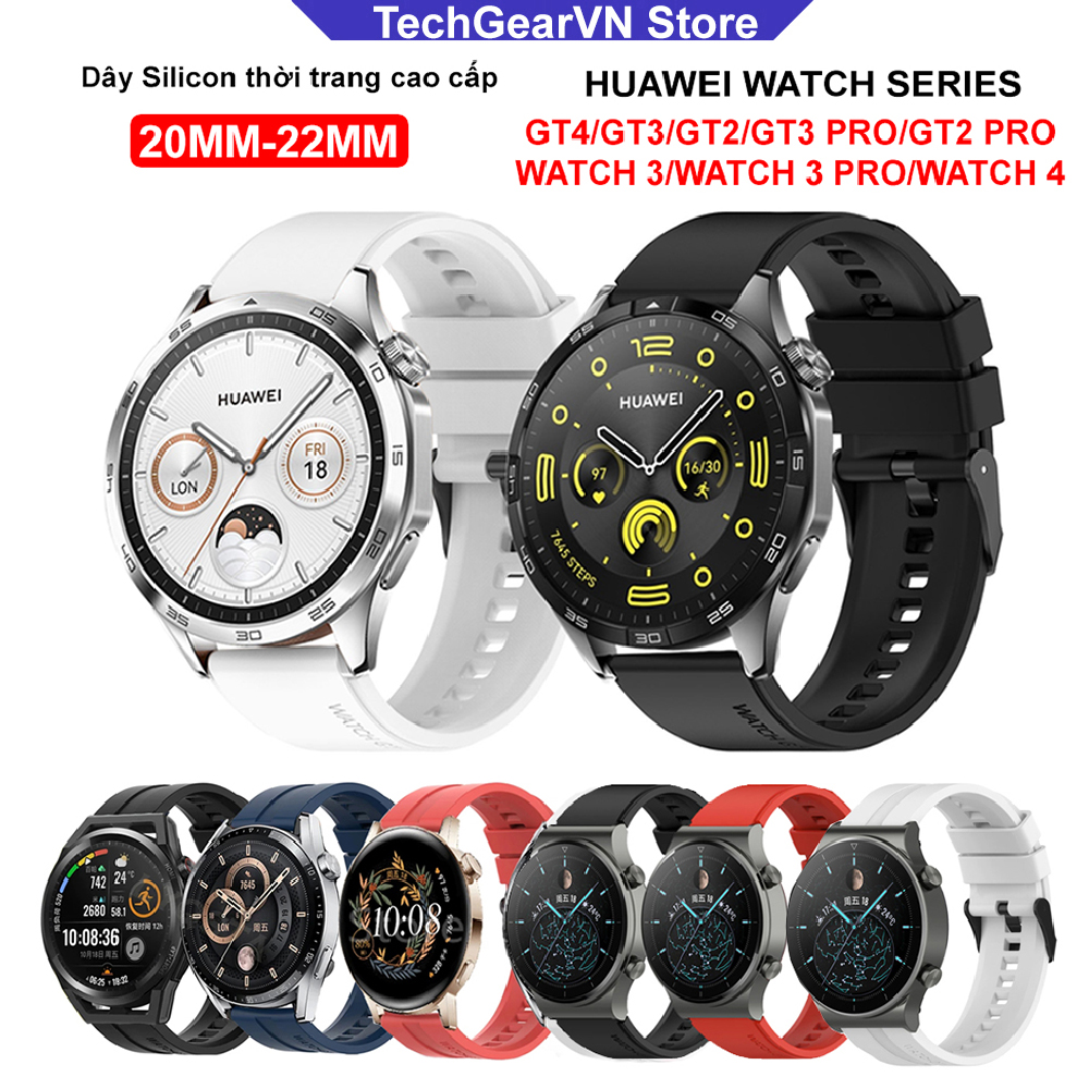 ây đeo silicon thời trang cao cấp Huawei Watch GT4/GT3/GT3 PRO/GT2 PRO/GT2/GT2 PRO