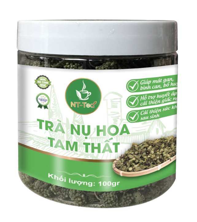 Trà Nụ Hoa Tam Thất Bao Tử NT-Tea hũ 100gr - NTFood - Nhất Tín Food