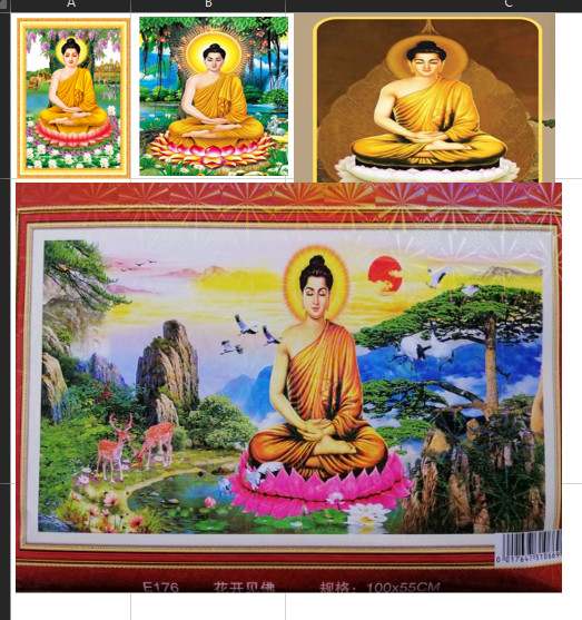 Tranh thêu chữ thập phật thích ca al53251,223172,88869,lv3216,223173,lv3491,ya1104,lv3517