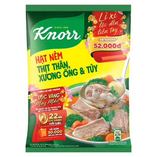 Hạt nêm knorr thịt thăn xương ống 900g