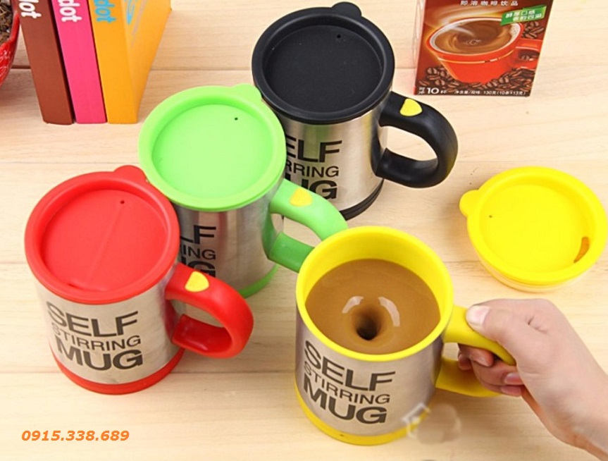 Cốc tự khuấy cafe thông minh - Ly tự động khuấy pha sữa, ngũ cốc, cà phê tự động - Self Stirring Mug