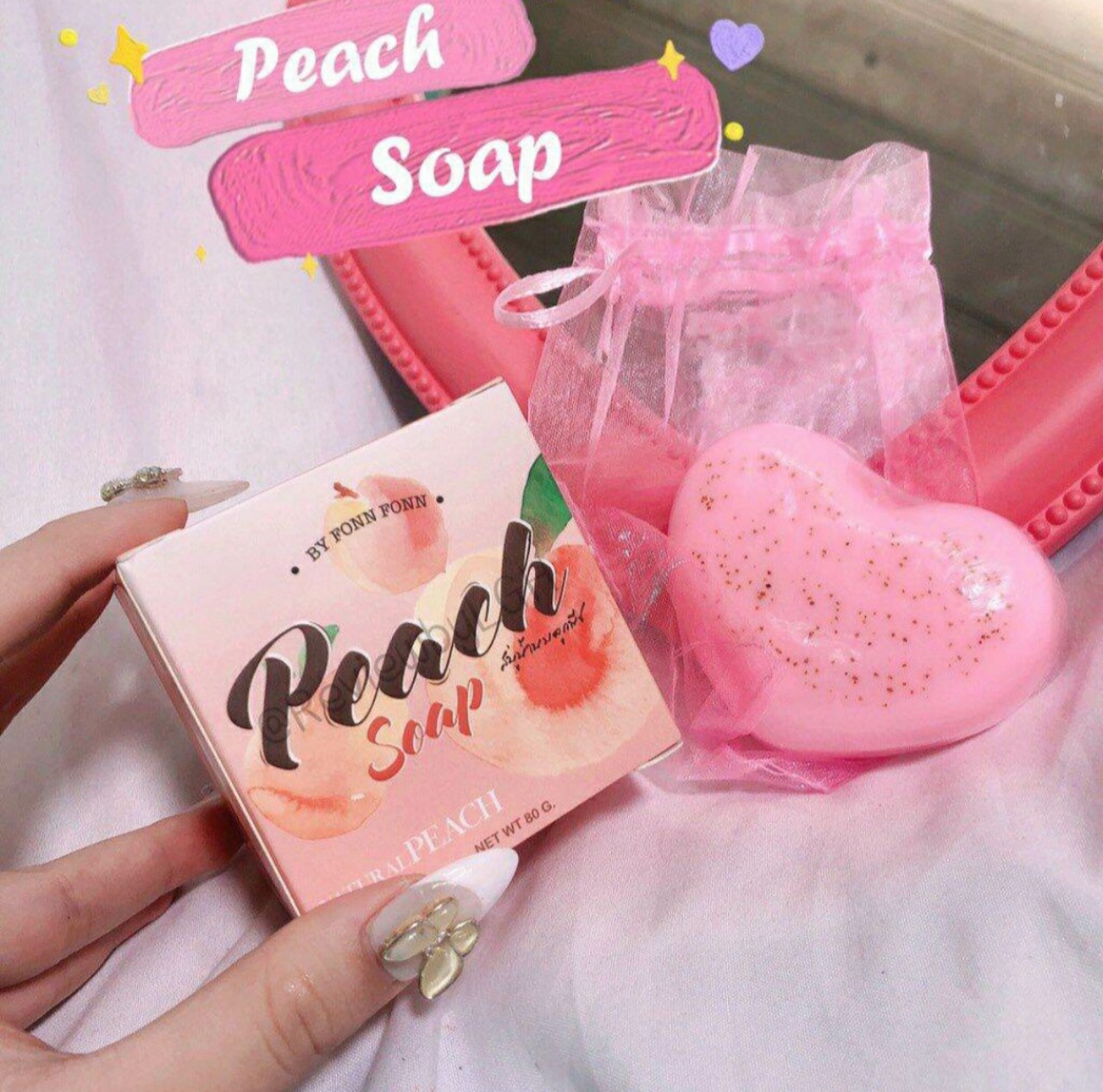 Xà Phòng Tắm Làm Trắng Da Giảm Thâm Trái Đào Peach Thái Lan Chính Hãng